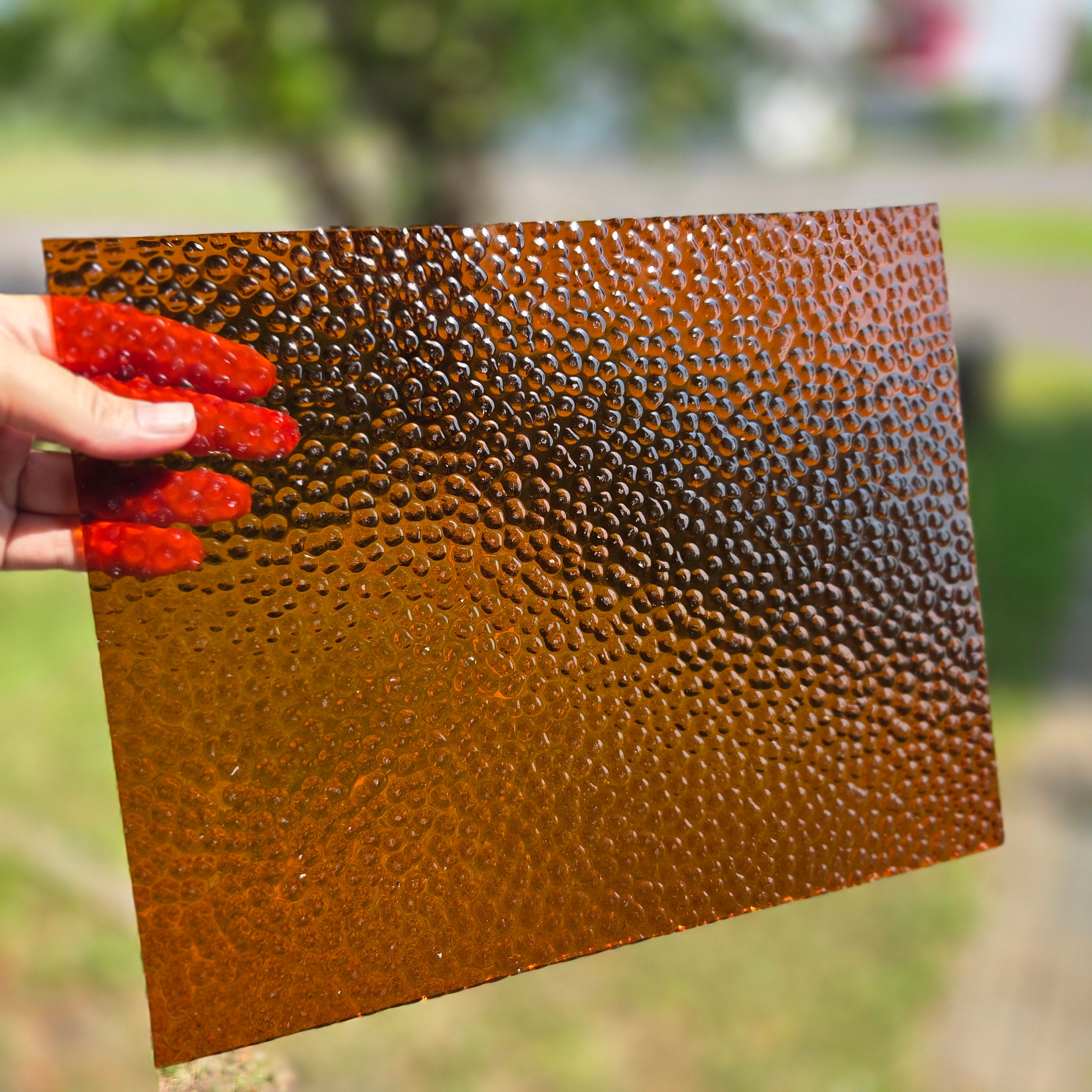 Orange Peel Hammered Wissmach Stained Glass – 2 Sheet Packs | 2 Size Options